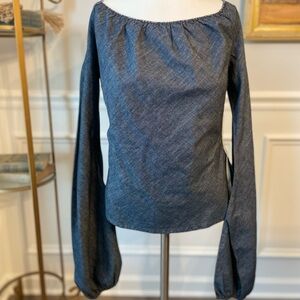 Fornarina Y2K Off-Shoulder Denim Blouse